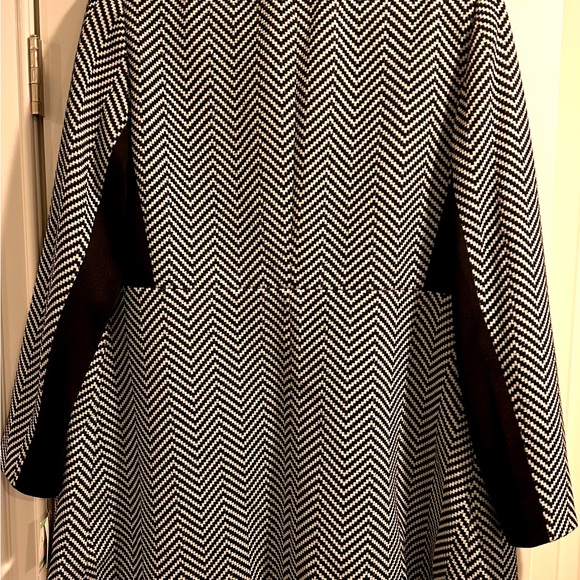 Kasper Blazer Vintage Bordeaux Black Ivory Chevron Sz 8 NWT MSRP $149 - Picture 3 of 6